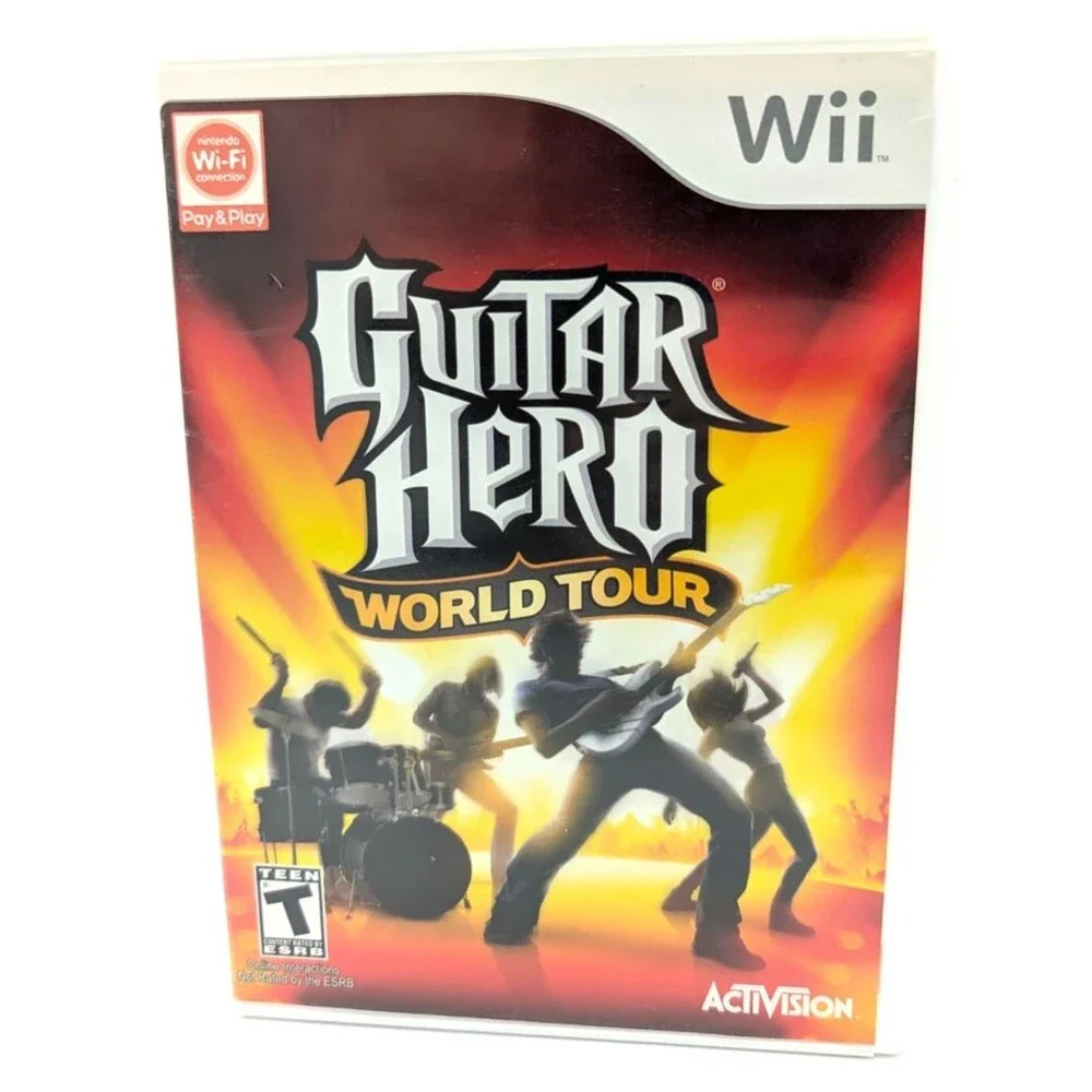 Guitar Hero: World Tour (Nintendo Wii, 2008) - Complete - Resurfaced & Tested